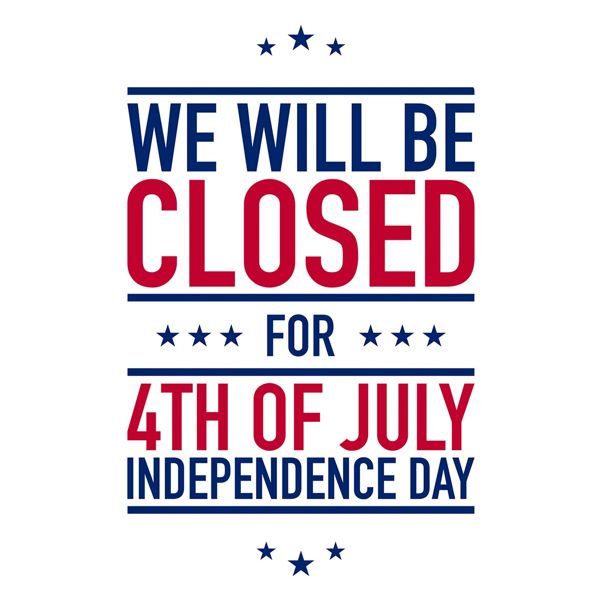 Holiday Announcement